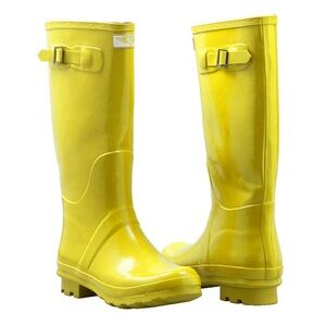 Women Tall Rain Boots, RB-3106, Yellow, Size 11